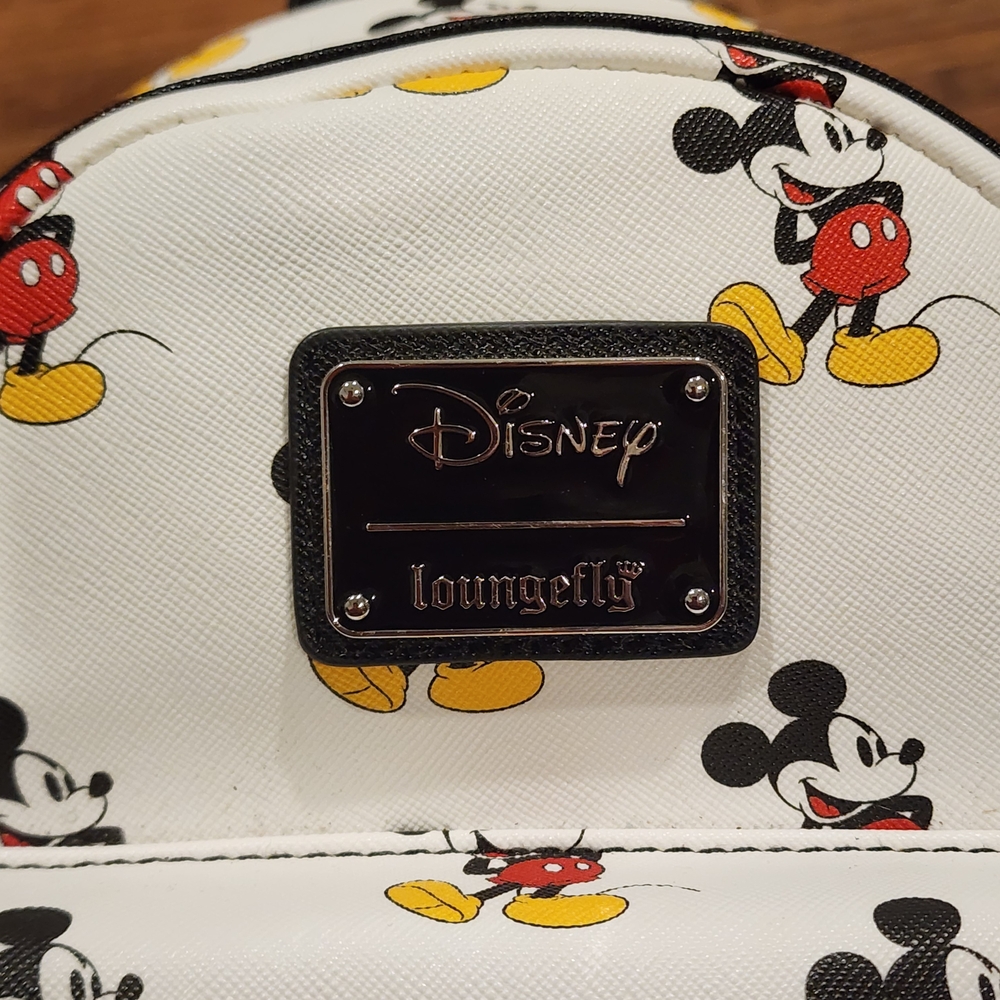 Disney Mickey Mouse White Red Yellow Mini Backpack - Picture 2 of 7